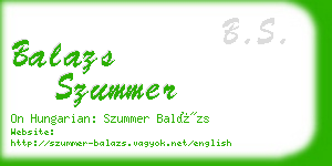 balazs szummer business card